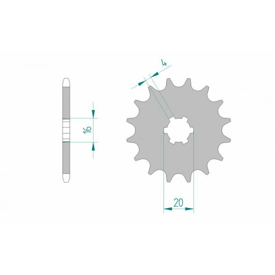 Pignon AFAM acier anti-boue 30100 - 520