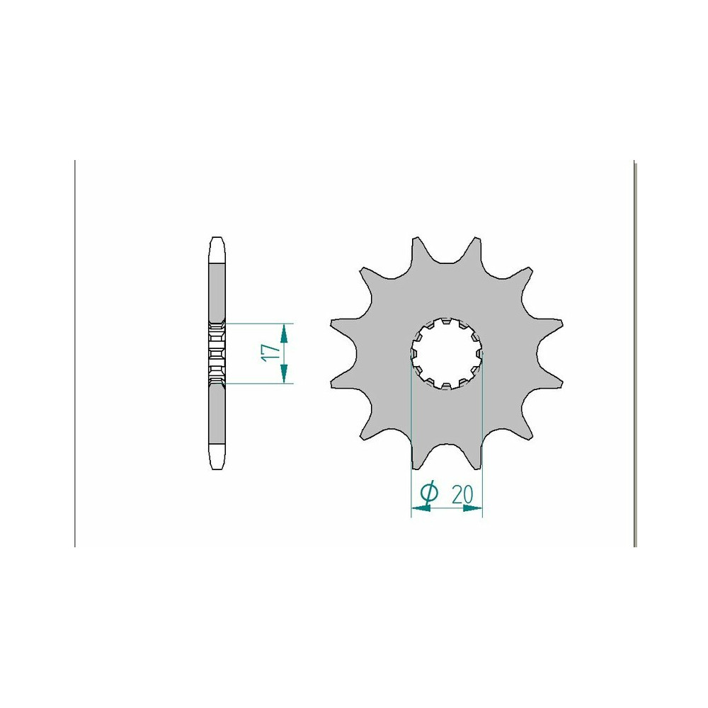 Pignon AFAM acier standard 40300 - 520