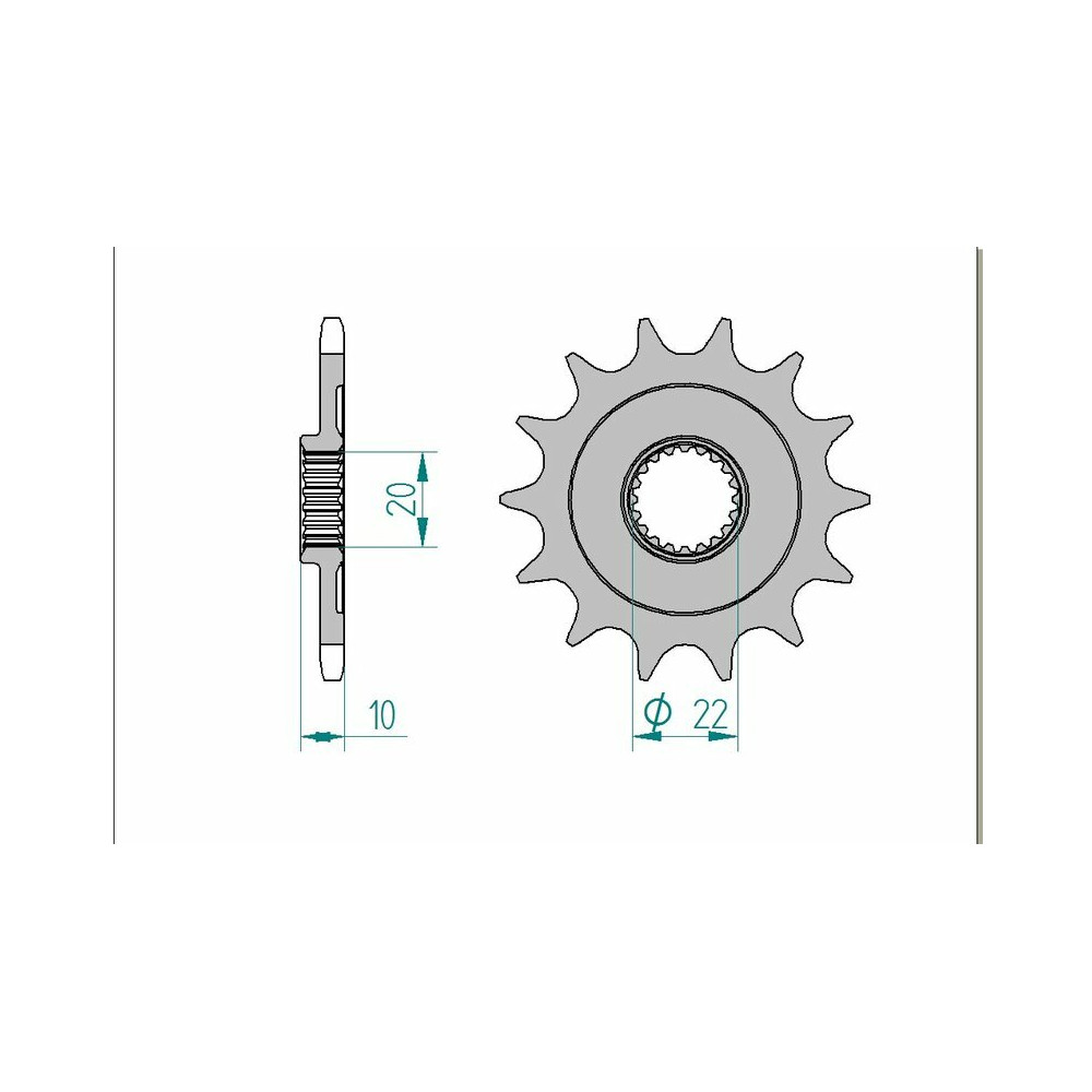 Pignon AFAM acier standard 43302 - 520