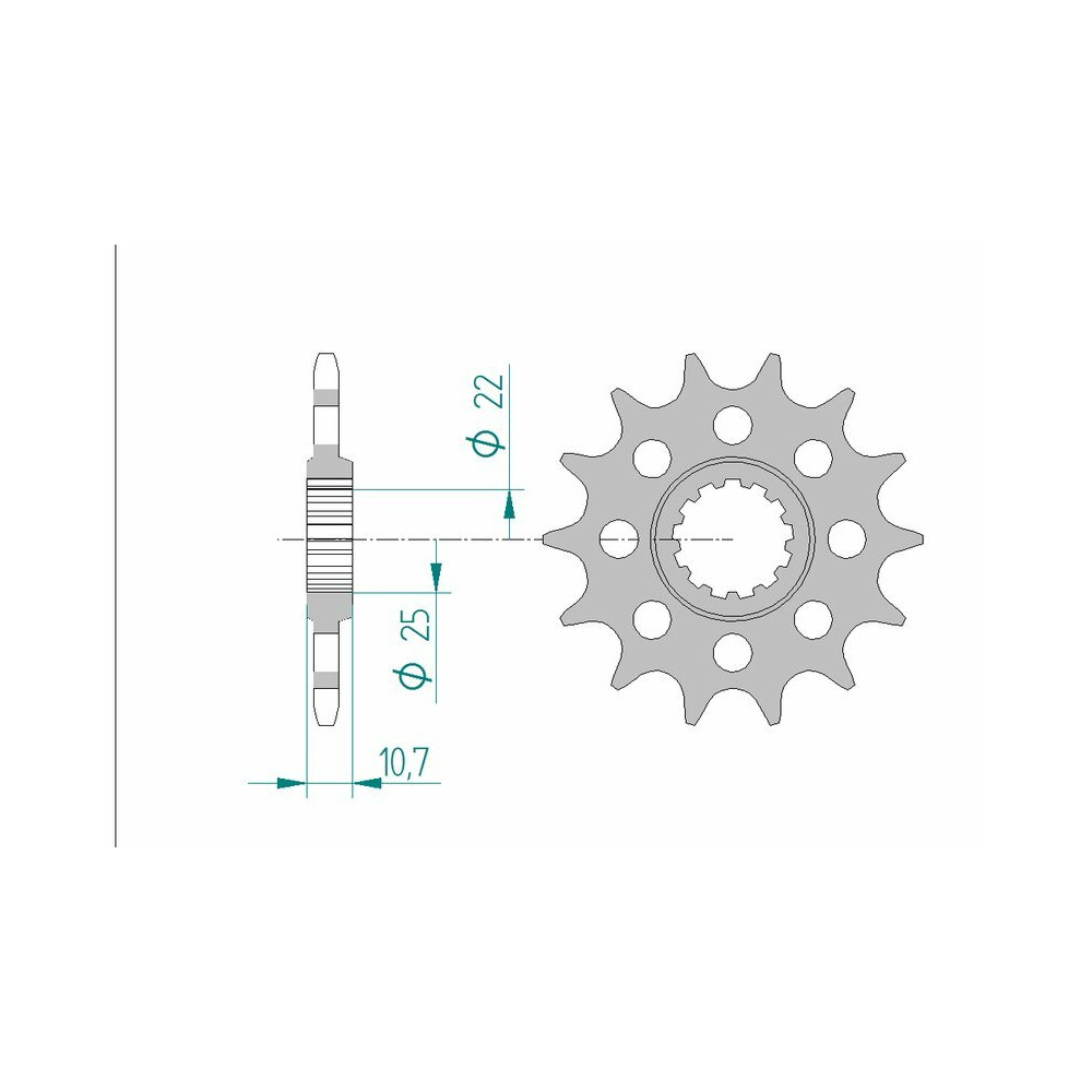 Pignon AFAM acier standard 21511 - 520