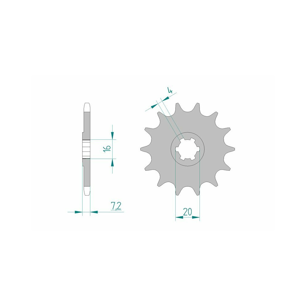 Pignon AFAM acier standard 22104 - 520