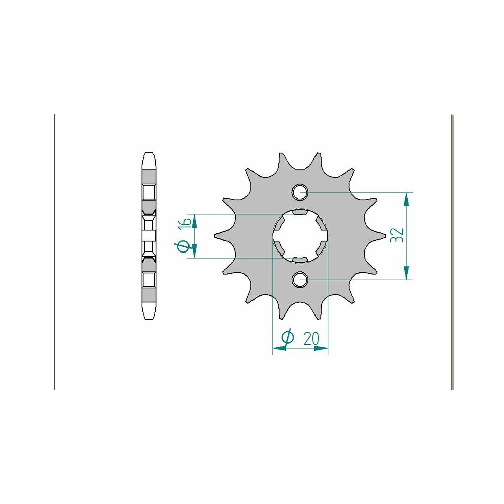 Pignon AFAM acier standard 21208 - 428