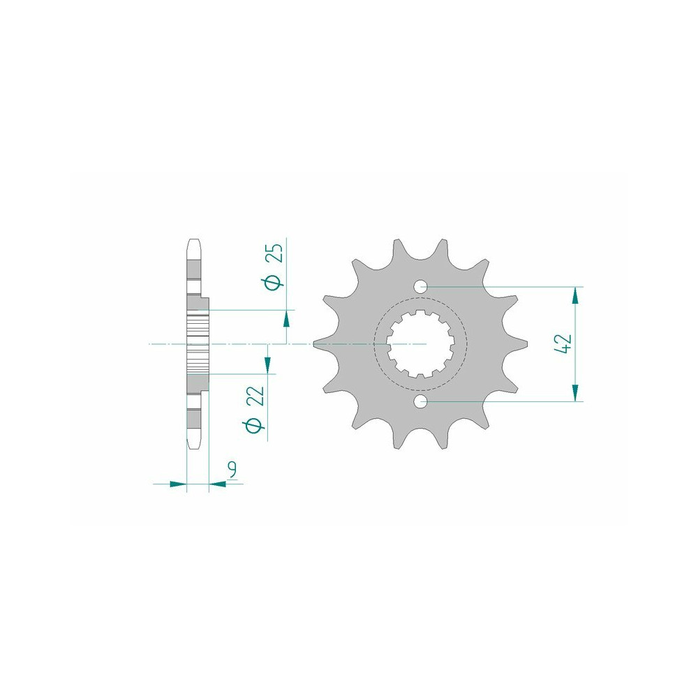 Pignon AFAM acier standard 24502 - 520