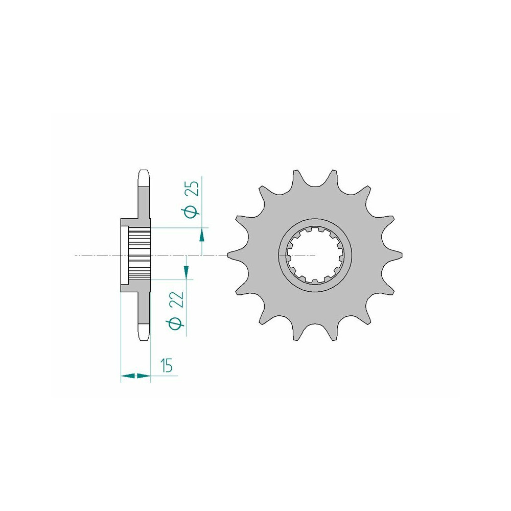 Pignon AFAM acier standard 24510 - 520