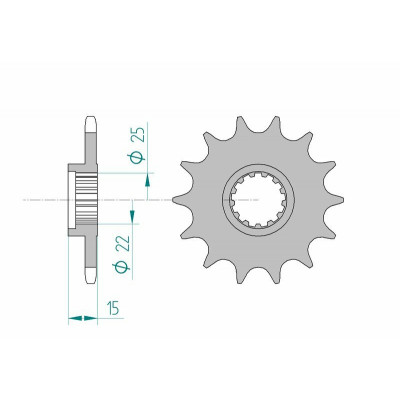 Pignon AFAM acier standard 24510 - 520