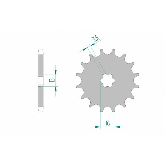 Pignon AFAM acier standard 22102 - 428