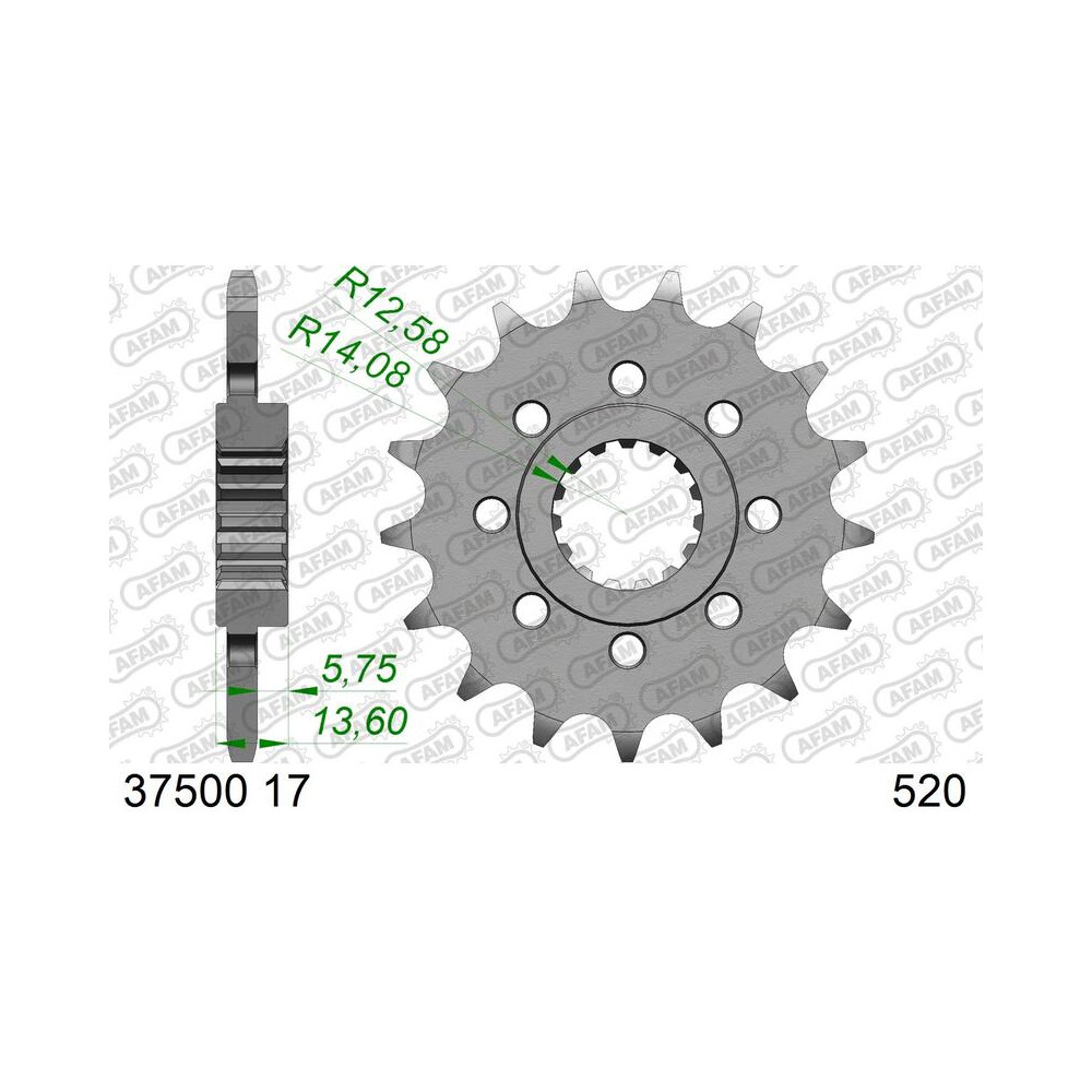 Pignon AFAM acier standard 37500-520