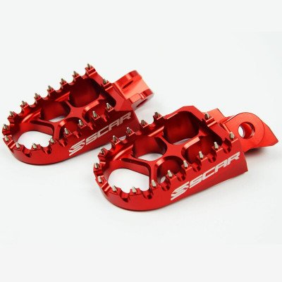 Repose-pieds SCAR Evo rouge Suzuki RM85