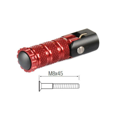 Repose-pieds repliables LIGHTECH M8X45 rouge