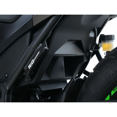 Cache-orifice repose-pieds arrière R&G RACING gauche type origine - noir Kawasaki Ninja 250/300