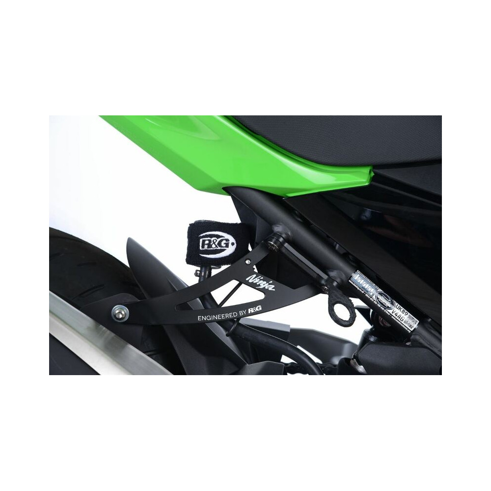 Caches orifices repose pieds arrière R&G RACING noir Kawasaki Ninja 400