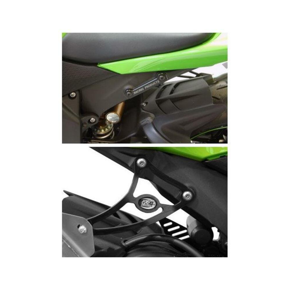 Kit suppression repose-pieds arrière R&G RACING noir Kawasaki ZX6R/RR