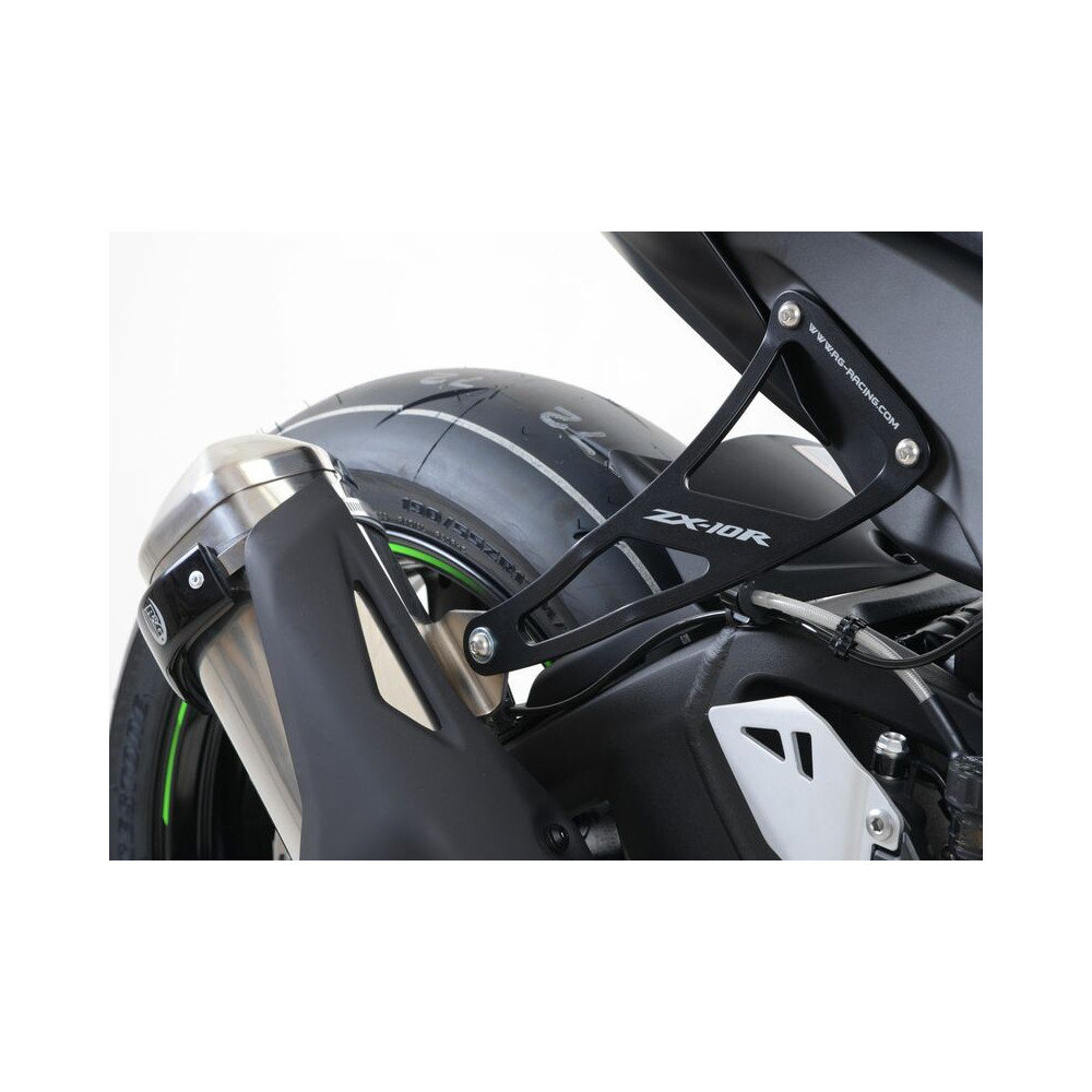 Patte de fixation silencieux R&G RACING noir Kawasaki ZX-10R