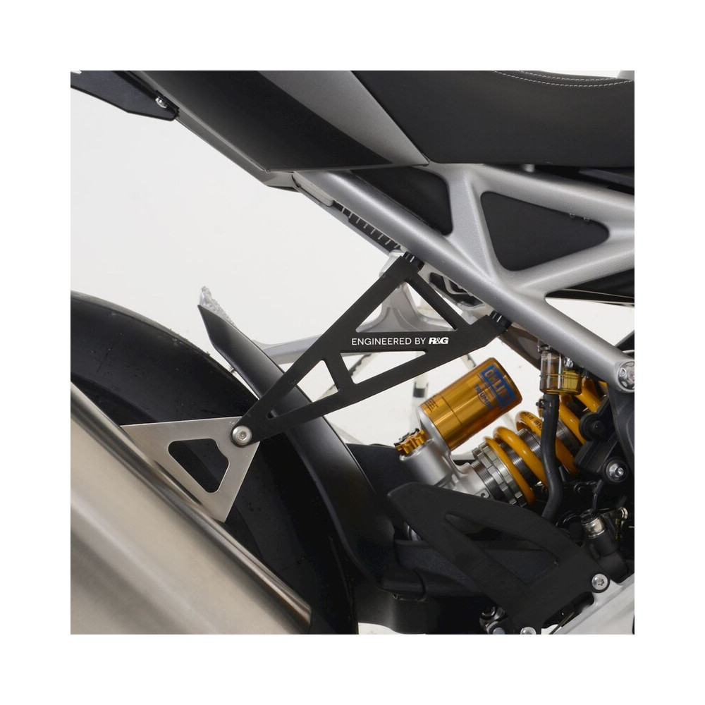 Kit suppression repose-pieds arrière & support d´échappement R&G RACING noir - Triumph Speed Triple RS/RR