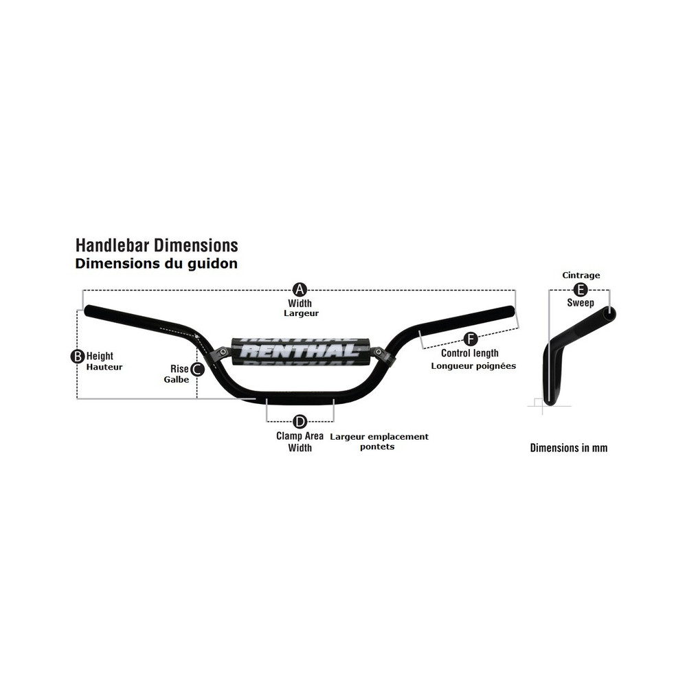 Guidon RENTHAL 758 Road Ultra Low