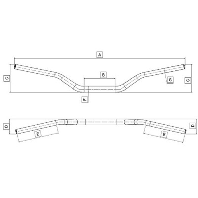 Guidon bas pliant DOMINO - Ducati Monster