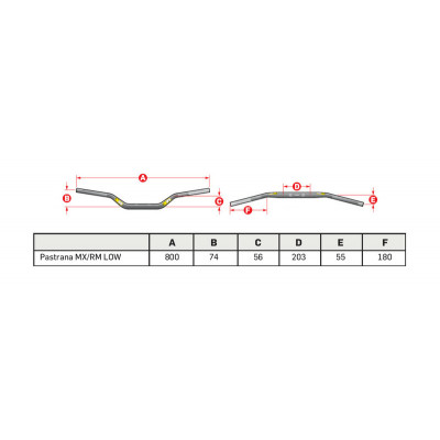 Guidon PRO TAPER Evo Pastrana MX/RM Low