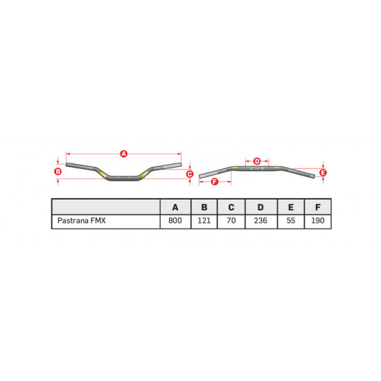 Guidon PRO TAPER Contour Pastrana FMX