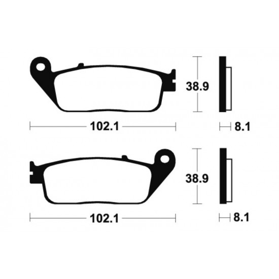 Plaquettes de frein TECNIUM Scooter organique - ME127