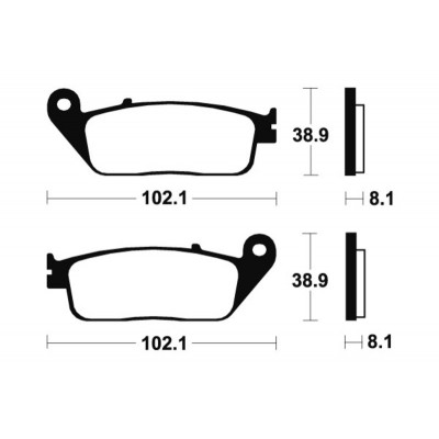 Plaquettes de frein TECNIUM Scooter organique - ME127