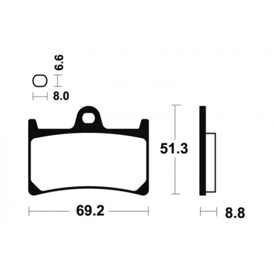 Plaquettes de frein TECNIUM Scooter organique - ME134