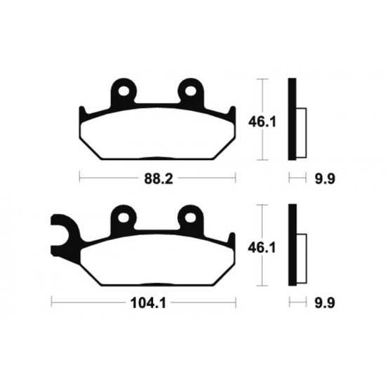 Plaquettes de frein TECNIUM Scooter organique - ME150