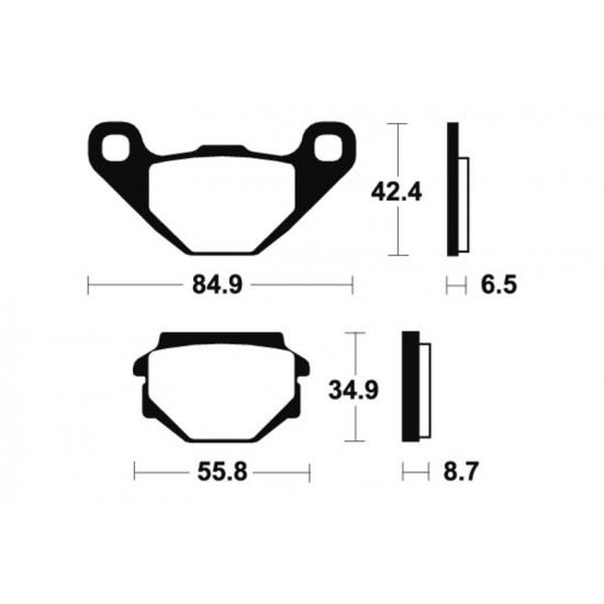 Plaquettes de frein TECNIUM Scooter organique - ME151