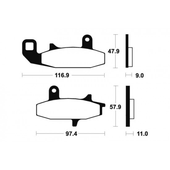 Plaquettes de frein TECNIUM route organique - MA126