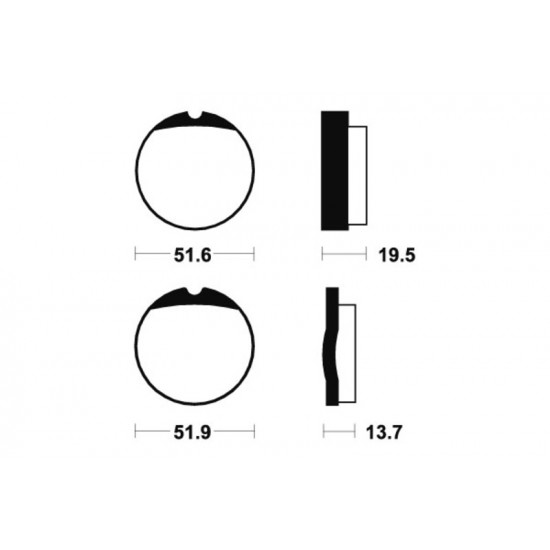 Plaquettes de frein TECNIUM route organique - MA1