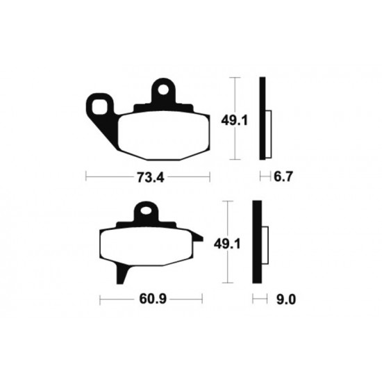 Plaquettes de frein TECNIUM route organique - MA102