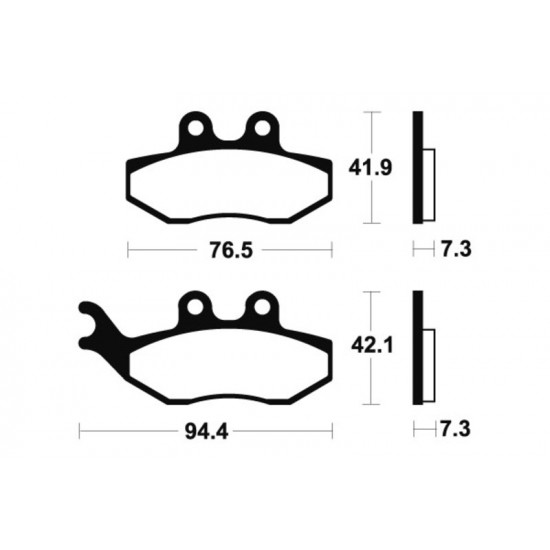 Plaquettes de frein TECNIUM route organique - MA274