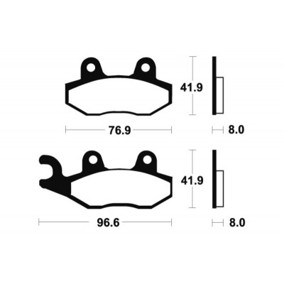 Plaquettes de frein TECNIUM Performance métal fritté - MF111