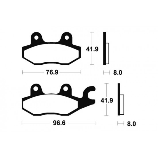 Plaquettes de frein TECNIUM Performance métal fritté - MF138