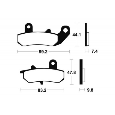 Plaquettes de frein TECNIUM Performance métal fritté - MR135