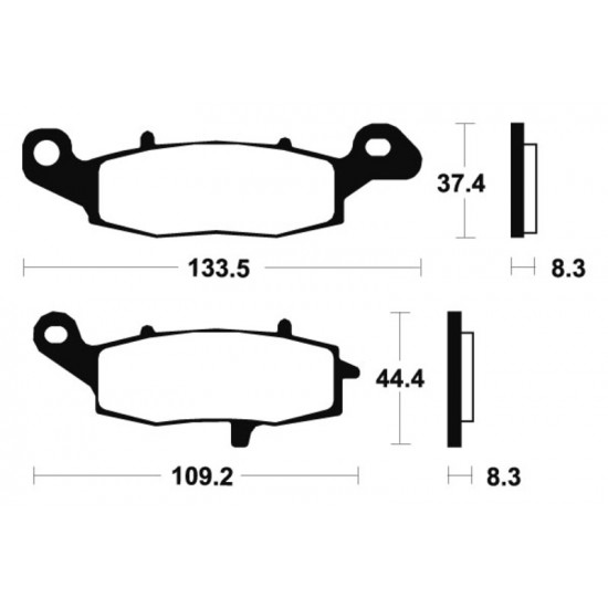 Plaquettes de frein TECNIUM Performance métal fritté - MF205