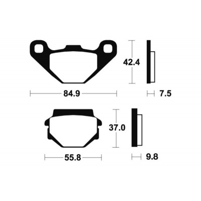 Plaquettes de frein TECNIUM MX/Quad métal fritté - MO46