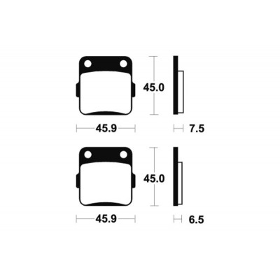 Plaquettes de frein TECNIUM MX/Quad métal fritté - MO62