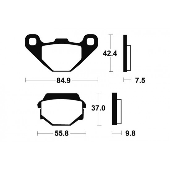 Plaquettes de frein TECNIUM MX/Quad métal fritté - MO86