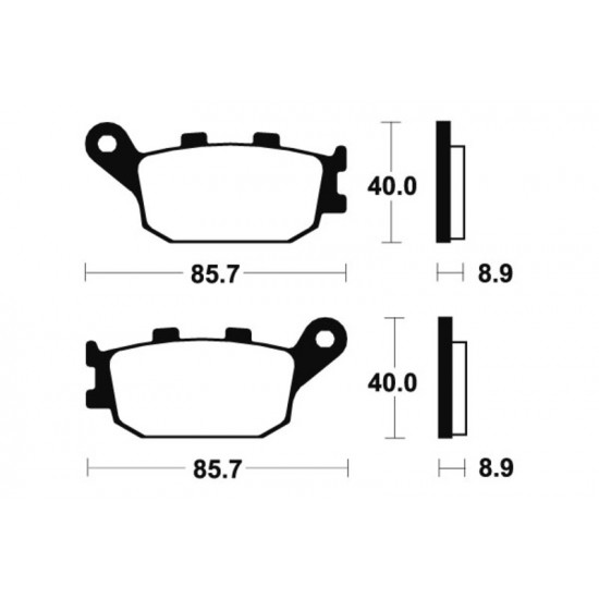 Plaquettes de frein TECNIUM Scooter organique - ME157