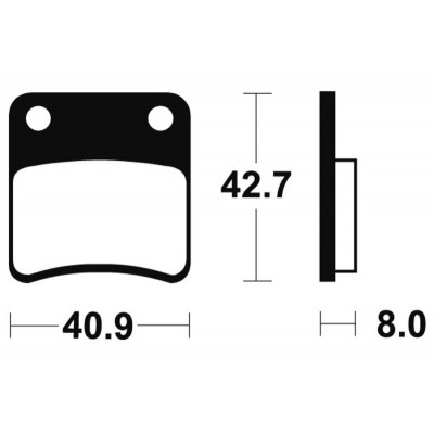 Plaquettes de frein TECNIUM Scooter organique - ME170