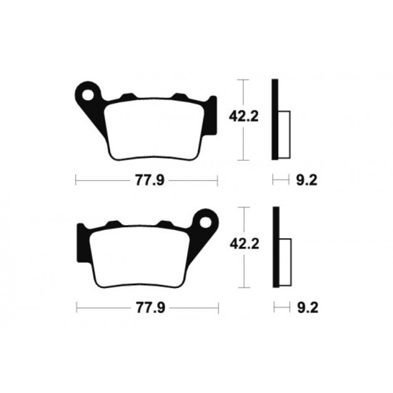 Plaquettes de frein TECNIUM Scooter organique - ME175