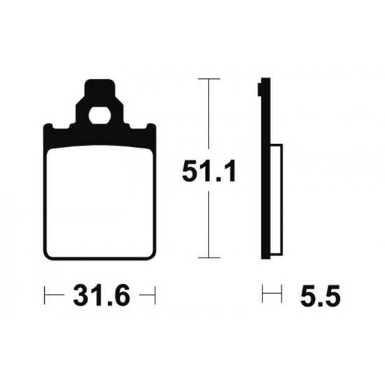Plaquettes de frein TECNIUM Scooter organique - ME180