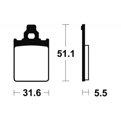 Plaquettes de frein TECNIUM Scooter organique - ME180