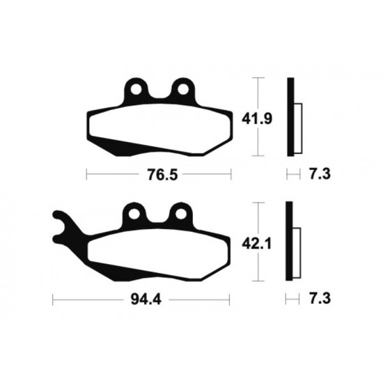 Plaquettes de frein TECNIUM Scooter organique - ME189