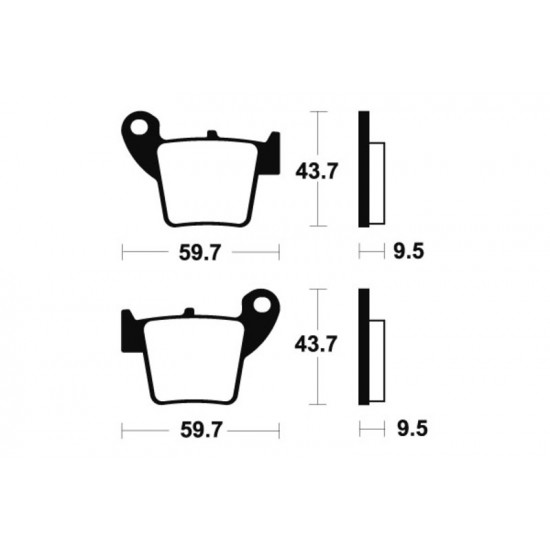 Plaquettes de frein TECNIUM Racing MX/Quad métal fritté - MOR277