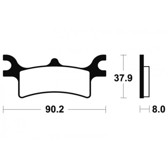 Plaquettes de frein TECNIUM Racing MX/Quad métal fritté - MOR287