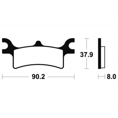 Plaquettes de frein TECNIUM Racing MX/Quad métal fritté - MOR287