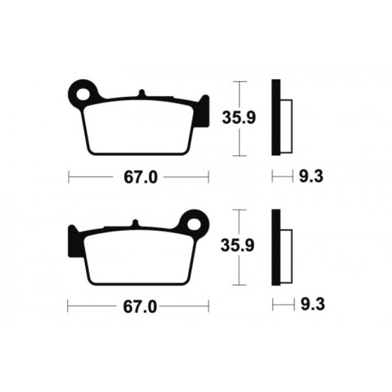 Plaquettes de frein TECNIUM Racing MX/Quad métal fritté - MOR290