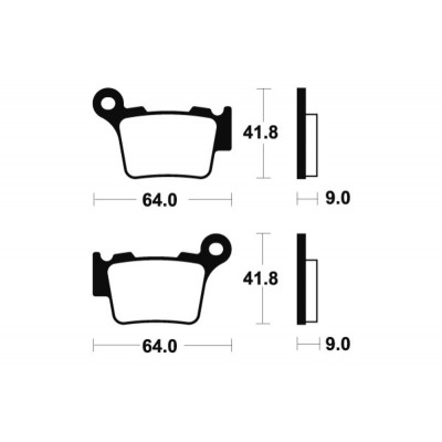 Plaquettes de frein TECNIUM Racing MX/Quad métal fritté - MOR291