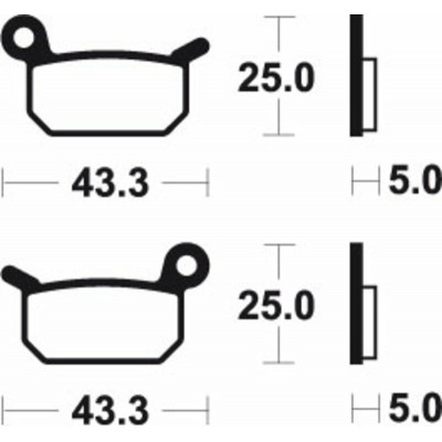 Plaquettes de frein TECNIUM Racing MX/Quad métal fritté - MOR294